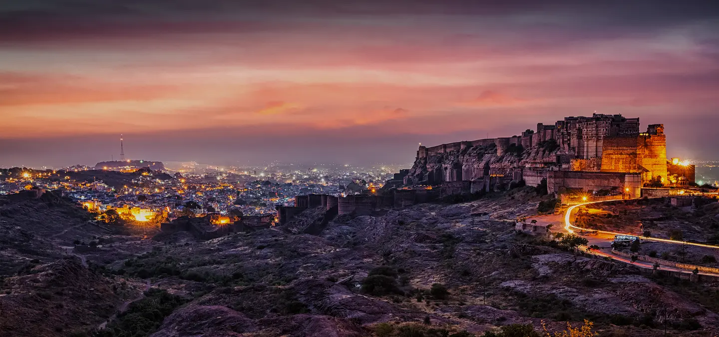 Mehrangarh Fort at night